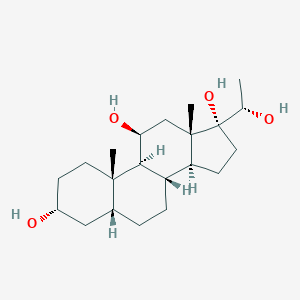 molecular formula C21H36O4 B073273 (3R,5R,8S,9S,10S,11S,13S,14S,17R)-17-[(1S)-1-hydroxyethyl]-10,13-dimethyl-1,2,3,4,5,6,7,8,9,11,12,14,15,16-tetradecahydrocyclopenta[a]phenanthrene-3,11,17-triol CAS No. 1242-48-4
