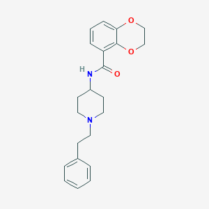 molecular formula C22H26N2O3 B7327394 N-[1-(2-phenylethyl)piperidin-4-yl]-2,3-dihydro-1,4-benzodioxine-5-carboxamide 