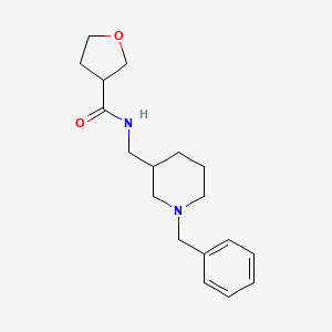 molecular formula C18H26N2O2 B7327554 N-[(1-benzylpiperidin-3-yl)methyl]oxolane-3-carboxamide 