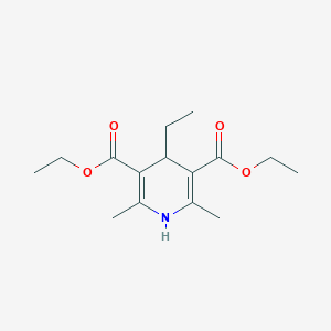 molecular formula C15H23NO4 B073288 Diethyl 4-ethyl-1,4-dihydro-2,6-dimethyl-3,5-pyridinedicarboxylate CAS No. 1153-66-8