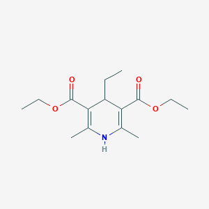 molecular formula C15H23NO4 B073288 3,5-Dicarbethoxy-2,6-dimethyl-4-ethyl-1,4-dihydropyridine CAS No. 1153-66-8