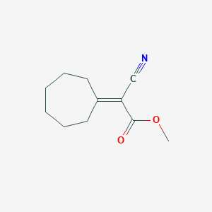 molecular formula C11H15NO2 B073289 Methyl cyanocycloheptylideneacetate CAS No. 1567-85-7