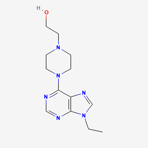molecular formula C13H20N6O B7330229 2-[4-(9-Ethylpurin-6-yl)piperazin-1-yl]ethanol 