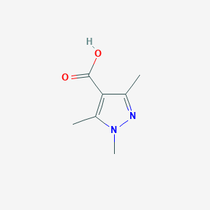 molecular formula C7H10N2O2 B073329 1,3,5-trimethyl-1H-pyrazole-4-carboxylic acid CAS No. 1125-29-7
