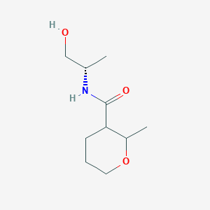 molecular formula C10H19NO3 B7333271 N-[(2S)-1-hydroxypropan-2-yl]-2-methyloxane-3-carboxamide 