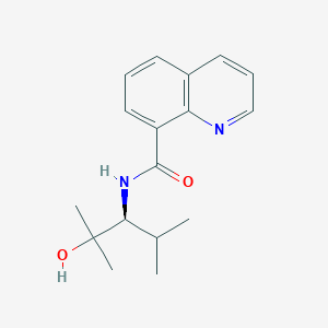 molecular formula C17H22N2O2 B7333355 N-[(3S)-2-hydroxy-2,4-dimethylpentan-3-yl]quinoline-8-carboxamide 