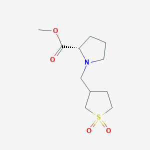 molecular formula C11H19NO4S B7333867 methyl (2S)-1-[(1,1-dioxothiolan-3-yl)methyl]pyrrolidine-2-carboxylate 
