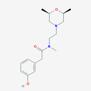 molecular formula C17H26N2O3 B7333899 N-[2-[(2R,6S)-2,6-dimethylmorpholin-4-yl]ethyl]-2-(3-hydroxyphenyl)-N-methylacetamide 