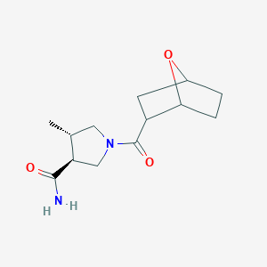 molecular formula C13H20N2O3 B7335342 (3S,4S)-4-methyl-1-(7-oxabicyclo[2.2.1]heptane-2-carbonyl)pyrrolidine-3-carboxamide 