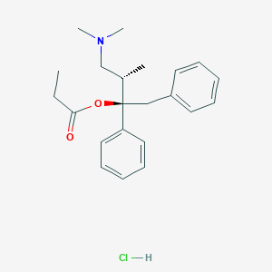 molecular formula C22H30ClNO2 B073361 [(R-(R*,S*)]-α-[2-(二甲氨基)-1-甲基乙基]-α-苯基苯乙基丙酸盐酸盐 CAS No. 1596-70-9
