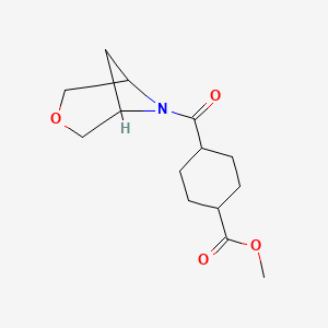 molecular formula C14H21NO4 B7336542 Methyl 4-(3-oxa-6-azabicyclo[3.1.1]heptane-6-carbonyl)cyclohexane-1-carboxylate 