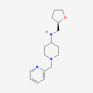 molecular formula C16H25N3O B7336590 N-[[(2R)-oxolan-2-yl]methyl]-1-(pyridin-2-ylmethyl)piperidin-4-amine 