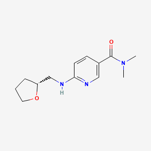 molecular formula C13H19N3O2 B7336695 N,N-dimethyl-6-[[(2R)-oxolan-2-yl]methylamino]pyridine-3-carboxamide 