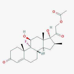 molecular formula C24H33FO6 B073369 9-Fluoro-11beta,17,21-trihydroxy-16beta-methylpregn-4-ene-3,20-dione 21-acetate CAS No. 1549-35-5