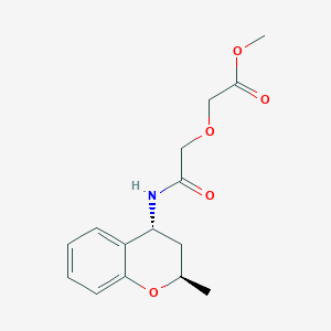 molecular formula C15H19NO5 B7336961 methyl 2-[2-[[(2R,4R)-2-methyl-3,4-dihydro-2H-chromen-4-yl]amino]-2-oxoethoxy]acetate 