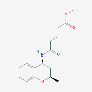 molecular formula C16H21NO4 B7336969 methyl 5-[[(2R,4R)-2-methyl-3,4-dihydro-2H-chromen-4-yl]amino]-5-oxopentanoate 