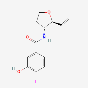 molecular formula C13H14INO3 B7337011 N-[(2S,3R)-2-ethenyloxolan-3-yl]-3-hydroxy-4-iodobenzamide 