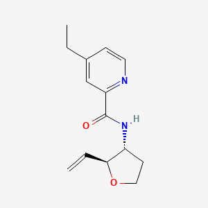 molecular formula C14H18N2O2 B7337024 N-[(2S,3R)-2-ethenyloxolan-3-yl]-4-ethylpyridine-2-carboxamide 