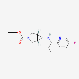 molecular formula C18H26FN3O2 B7337084 tert-butyl (1R,5S)-6-[1-(5-fluoropyridin-2-yl)propylamino]-3-azabicyclo[3.1.0]hexane-3-carboxylate 