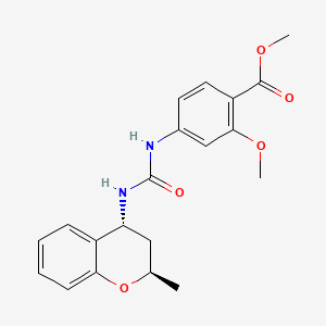 molecular formula C20H22N2O5 B7337267 methyl 2-methoxy-4-[[(2R,4R)-2-methyl-3,4-dihydro-2H-chromen-4-yl]carbamoylamino]benzoate 