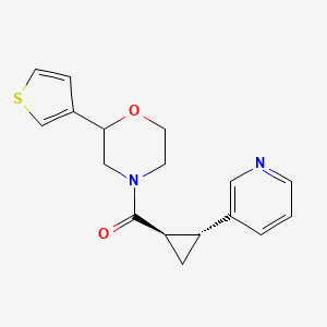 molecular formula C17H18N2O2S B7337286 [(1R,2R)-2-pyridin-3-ylcyclopropyl]-(2-thiophen-3-ylmorpholin-4-yl)methanone 