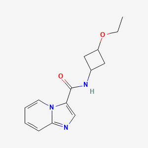 molecular formula C14H17N3O2 B7337563 N-(3-ethoxycyclobutyl)imidazo[1,2-a]pyridine-3-carboxamide 