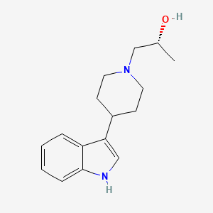 molecular formula C16H22N2O B7337601 (2R)-1-[4-(1H-indol-3-yl)piperidin-1-yl]propan-2-ol 