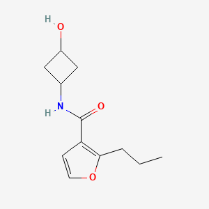 molecular formula C12H17NO3 B7337819 N-(3-hydroxycyclobutyl)-2-propylfuran-3-carboxamide 