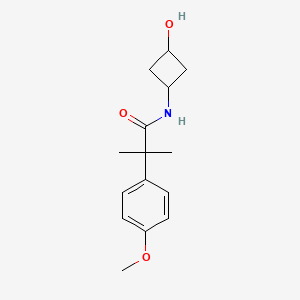 molecular formula C15H21NO3 B7337829 N-(3-hydroxycyclobutyl)-2-(4-methoxyphenyl)-2-methylpropanamide 