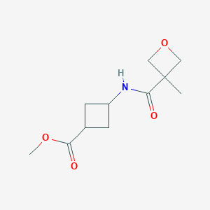 molecular formula C11H17NO4 B7337876 Methyl 3-[(3-methyloxetane-3-carbonyl)amino]cyclobutane-1-carboxylate 