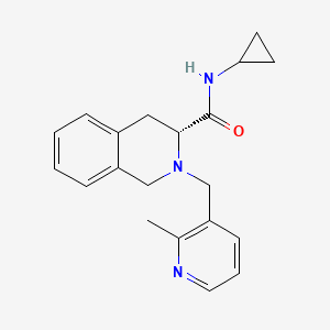 molecular formula C20H23N3O B7338855 (3R)-N-cyclopropyl-2-[(2-methylpyridin-3-yl)methyl]-3,4-dihydro-1H-isoquinoline-3-carboxamide 