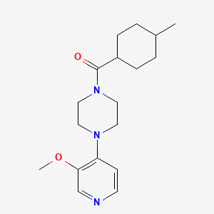 molecular formula C18H27N3O2 B7338897 [4-(3-Methoxypyridin-4-yl)piperazin-1-yl]-(4-methylcyclohexyl)methanone 