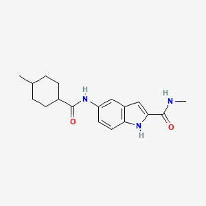 molecular formula C18H23N3O2 B7339151 N-methyl-5-[(4-methylcyclohexanecarbonyl)amino]-1H-indole-2-carboxamide 