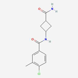 molecular formula C13H15ClN2O2 B7339352 N-(3-carbamoylcyclobutyl)-4-chloro-3-methylbenzamide 