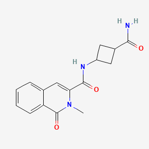 molecular formula C16H17N3O3 B7339360 N-(3-carbamoylcyclobutyl)-2-methyl-1-oxoisoquinoline-3-carboxamide 