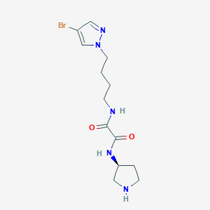 molecular formula C13H20BrN5O2 B7340190 N-[4-(4-bromopyrazol-1-yl)butyl]-N'-[(3S)-pyrrolidin-3-yl]oxamide 