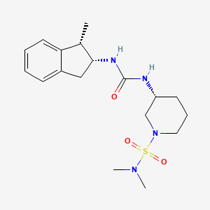 molecular formula C18H28N4O3S B7340540 1-[(3R)-1-(dimethylsulfamoyl)piperidin-3-yl]-3-[(1S,2R)-1-methyl-2,3-dihydro-1H-inden-2-yl]urea 
