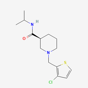 molecular formula C14H21ClN2OS B7340679 (3S)-1-[(3-chlorothiophen-2-yl)methyl]-N-propan-2-ylpiperidine-3-carboxamide 