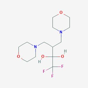 molecular formula C13H23F3N2O4 B073407 1,1,1-Trifluoro-4-(morpholin-4-yl)-3-(morpholin-4-ylmethyl)butane-2,2-diol CAS No. 1427-86-7