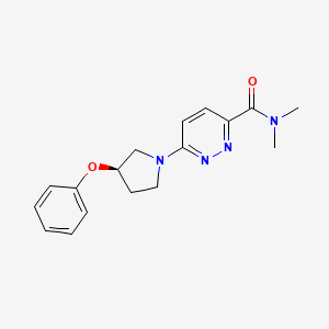 molecular formula C17H20N4O2 B7340777 N,N-dimethyl-6-[(3R)-3-phenoxypyrrolidin-1-yl]pyridazine-3-carboxamide 