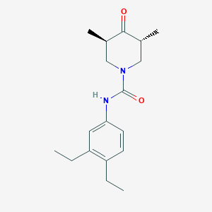 molecular formula C18H26N2O2 B7340914 (3R,5R)-N-(3,4-diethylphenyl)-3,5-dimethyl-4-oxopiperidine-1-carboxamide 