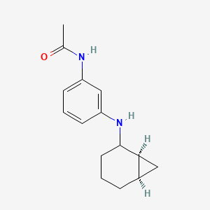 molecular formula C15H20N2O B7341016 N-[3-[[(1S,6R)-2-bicyclo[4.1.0]heptanyl]amino]phenyl]acetamide 
