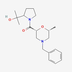 molecular formula C20H30N2O3 B7341226 [(2R,6R)-4-benzyl-6-methylmorpholin-2-yl]-[2-(2-hydroxypropan-2-yl)pyrrolidin-1-yl]methanone 