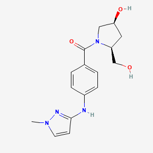 molecular formula C16H20N4O3 B7341290 Unk-4Abz-aHyp-ol 