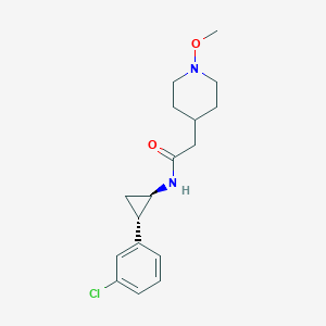 molecular formula C17H23ClN2O2 B7341339 N-[(1R,2S)-2-(3-chlorophenyl)cyclopropyl]-2-(1-methoxypiperidin-4-yl)acetamide 