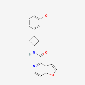molecular formula C19H18N2O3 B7341402 N-[3-(3-methoxyphenyl)cyclobutyl]furo[3,2-c]pyridine-4-carboxamide 