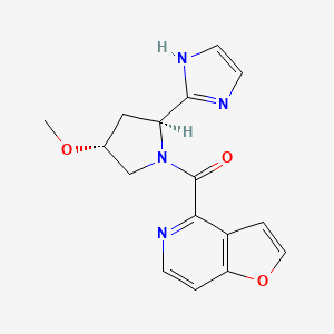 molecular formula C16H16N4O3 B7341413 furo[3,2-c]pyridin-4-yl-[(2S,4R)-2-(1H-imidazol-2-yl)-4-methoxypyrrolidin-1-yl]methanone 