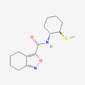 molecular formula C15H22N2O2S B7341426 N-[(1R,2R)-2-methylsulfanylcyclohexyl]-4,5,6,7-tetrahydro-2,1-benzoxazole-3-carboxamide 