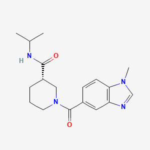 molecular formula C18H24N4O2 B7341712 (3S)-1-(1-methylbenzimidazole-5-carbonyl)-N-propan-2-ylpiperidine-3-carboxamide 
