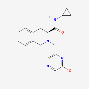 molecular formula C19H22N4O2 B7342187 (3S)-N-cyclopropyl-2-[(6-methoxypyrazin-2-yl)methyl]-3,4-dihydro-1H-isoquinoline-3-carboxamide 